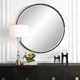 Uttermost® Bonded Matte Black Round Mirror-1