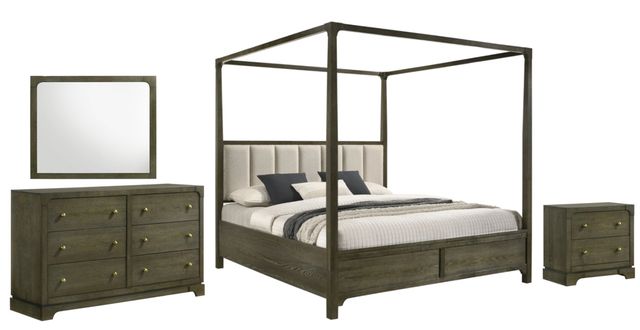Coaster® Gran Park 4-Piece Dark Cocoa King Bedroom Set-0