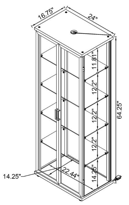 Coaster® Aero White Display Cabinet-3