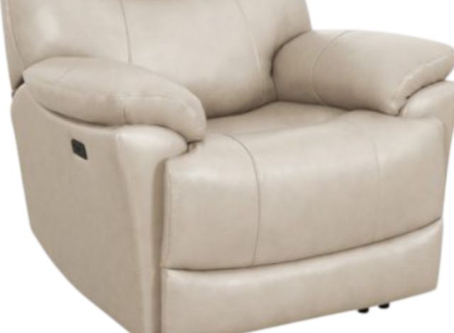 American Wholesale Furniture Madrid Beach Leather Power Recliner-1