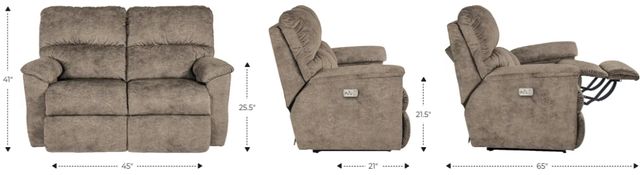 La-Z-Boy® Brooks Shadow Power Reclining Loveseat with Headrest-2