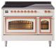 Ilve® Nostalgie II Noblesse 48'' Anique White Pro Style Induction Range with Copper Trim-0