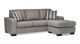 Stylus Furniture Lala Chance Platinum Sofa with Chaise-0