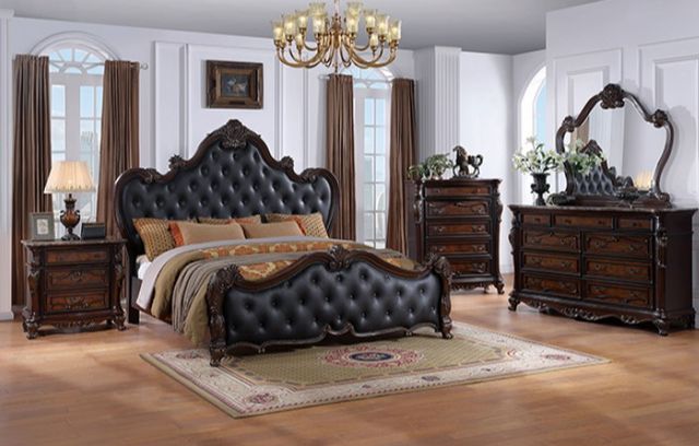 Furniture of America® Ventresca 4-Piece Dark Cherry Queen Bedroom Set-0
