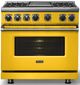 Viking® 7 Series 36" Daffodil Pro Style Dual Fuel Range with Griddle-2