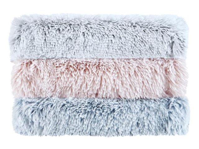 Olliix by Intelligent Design Emma Blush Faux Fur Throw-2