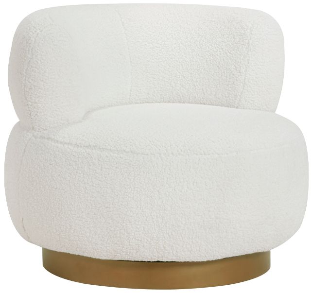 Homelegance® Novella White Swivel Chair-0
