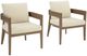 Signature Design by Ashley® Serene Bay Dark Brown/White Nuvella/Wooden Outdoor Dining Arm Chair-4