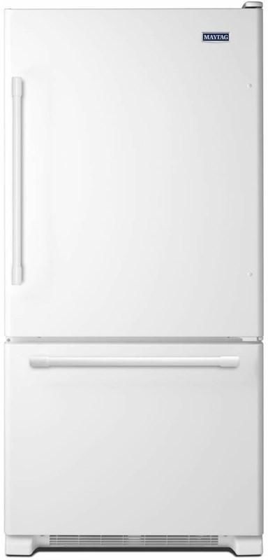 Maytag® 30 in. 18.6 Cu. Ft. White Bottom Freezer Refrigerator