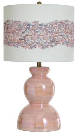 StyleCraft Norman Wyatt Home Pearlescent Pink Table Lamp-0