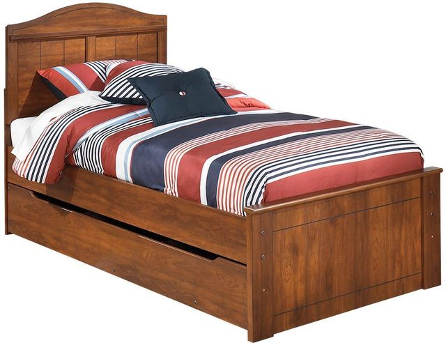 Signature Design by Ashley® Barchan 2-Piece Medium Brown Twin Panel Bed Set-1