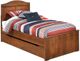 Signature Design by Ashley® Barchan 2-Piece Medium Brown Twin Panel Bed Set-1