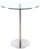 Furnishings' Mate Customizable Aris Glass Top Counter Table with Brushed Stainless Steel Base-0