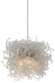 Currey & Company Birds Nest Multi-Drop Painted Silver Pendant Lighting-0