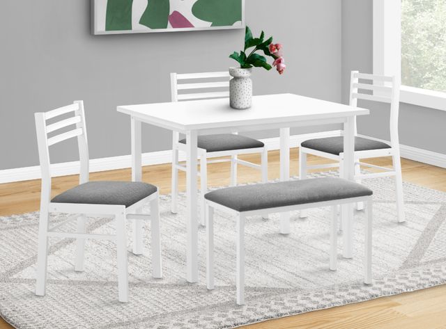 Monarch Specialties Inc. 5-Piece White Dining Set-1