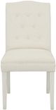 Fairfield® Customizable Entree Dining Camel Short Back Dining Chair with Linen Legs and Buttons-1