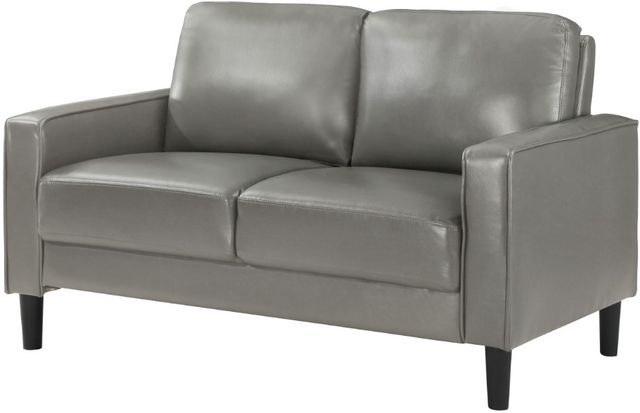 Coaster® Ruth Gray Upholstered Track Arm Loveseat-2
