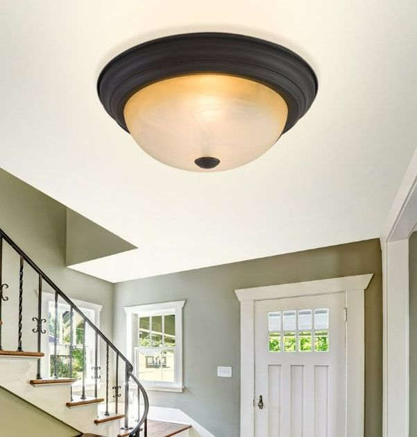 YHD Venetian Bronze 2-Light Flush Mount Lighting-1