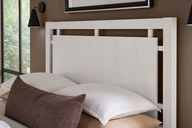 Vaughan-Bassett Lodge & Loft Soft White Oak California King Floating Panel Bed-2