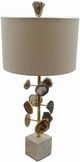 A & B Home Brass/White Table Lamp-1