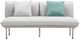 TOV Furniture Katti Light Gray Aluminum/Fabric Outdoor Loveseat-3