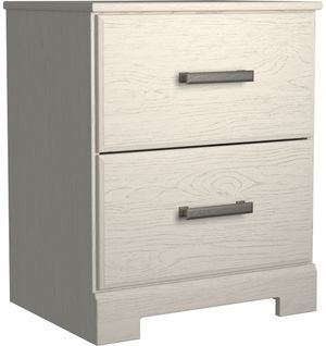 Front view of the Signature Design by Ashley® Stelsie White Nightstand