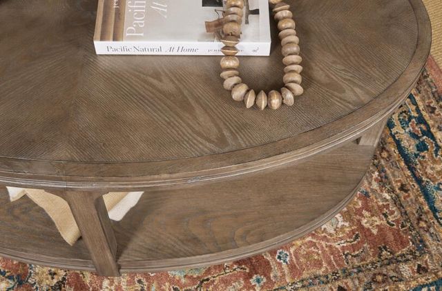 Hammary® Marsham-Hamilton Brown Oval Coffee Table on Casters-2