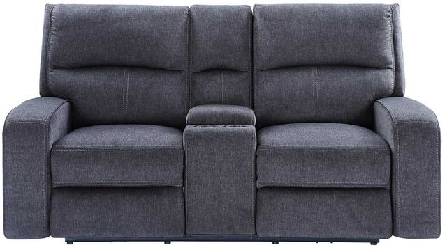 Steve Silver Co. Lovell Charcoal Power Reclining Loveseat with Console-3
