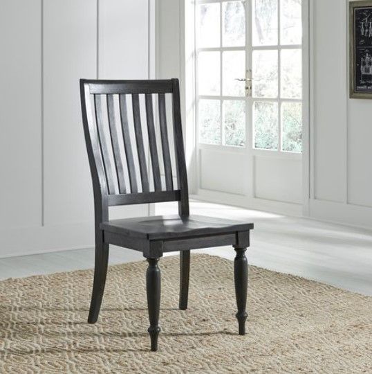 Liberty Furniture Harvest Home Chalkboard Slat Back Side Chair-1