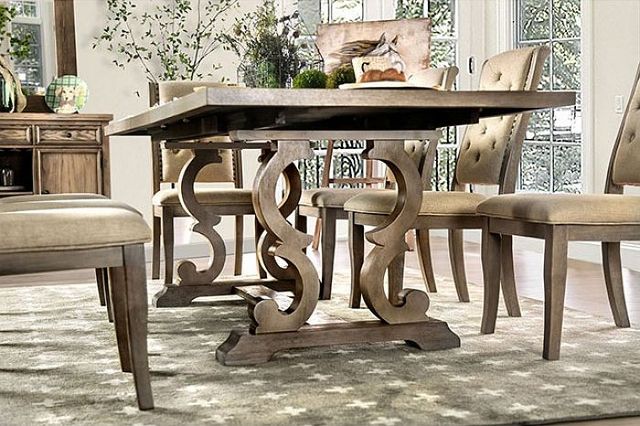Furniture of America® Patience Rustic Natural Tone 9-Piece Dining Set-3