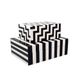 A & B Home Allegro 2-Piece Black/White Lidded Box Set-2