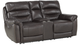 Mazin Furniture Lance Brown Power Double Reclining Loveseat with Console-0