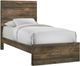 Elements International Bailey 4-Piece Warm Walnut Youth Twin Panel Bedroom Set-2
