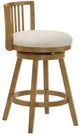Armen Living Harper Amber Glow/Dune Swivel Bar Stool-2