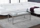 Monarch Specialties Inc. Grey Blue Tile Top Coffee Table with Hammered Silver Base-1