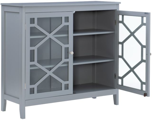 Linon Fetti Gray Large Cabinet-3