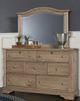 LM Co Home by Vaughan-Bassett Scotsman Natural Maple Wide Arch Mirror-1