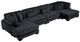 Homelegance® Traverse 4-Piece Black U-Shape Sectional with Reversible Chaise-0
