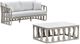 Intercon Alexa 2-Piece White Aluminum Outdoor Seating Set-0