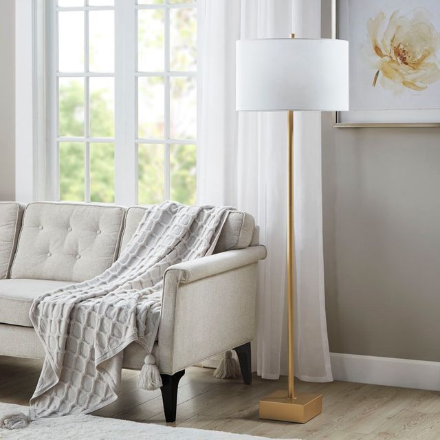 Olliix by Hampton Hill Gold Bringham Floor Lamp-2