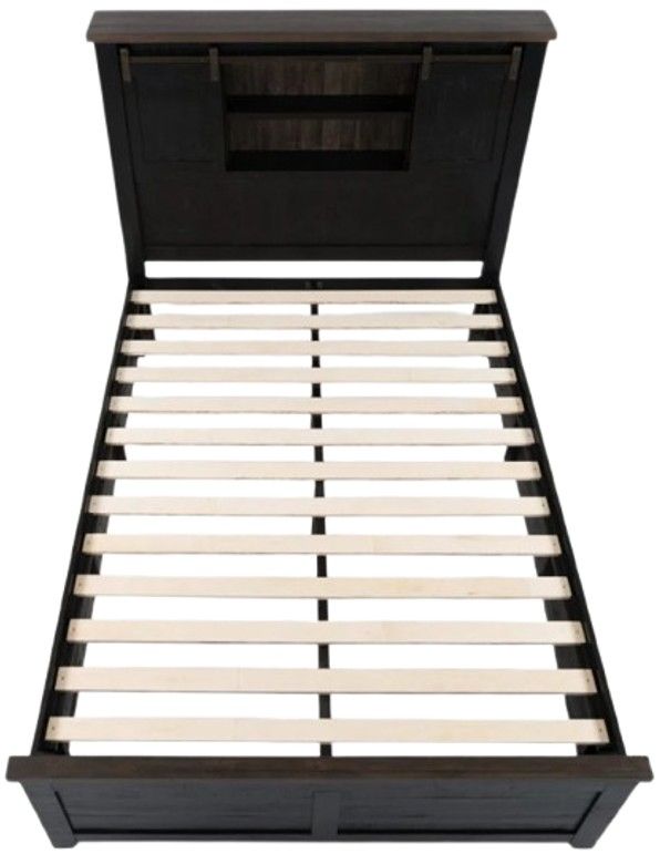 Jofran Inc. Madison County Vintage Black King Barn Door Platform Bed-2