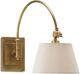 Currey & Company Ashby Antique Brass/Eggshell Swing-Arm Wall Sconce-0