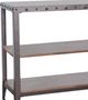 Sunny Designs™ San Diego Antique Brown Sofa Table with Dark Gray Base -2