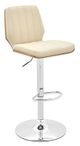 Armen Living Sabine Cream Adjustable Swivel Stool-0