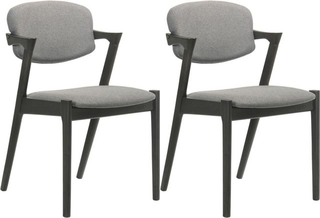 Coaster® Stevie 2-Piece Brown Grey/Black Upholstered Side Chairs-3