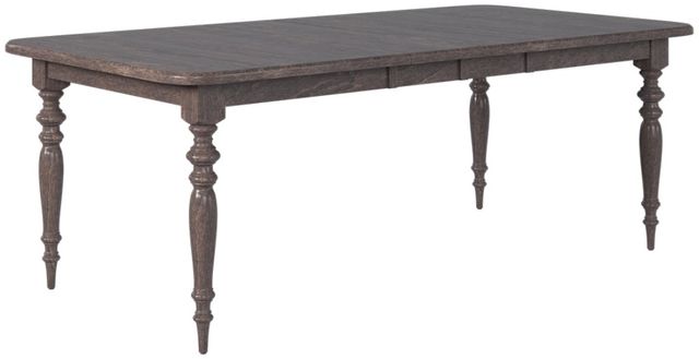Country View Woodworking Customizable Gillette 48" Brown Maple Dining Table with 2-Leaves-0