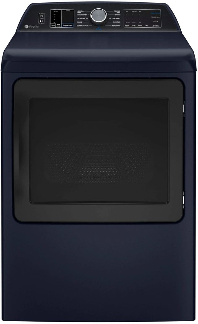 GE® Profile™ Sapphire Blue Agitator Top Load Washer and Electric Dryer Laundry Pair-2