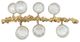 A & B Home Clear/Gold/White Candle Holder-5