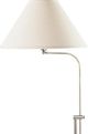 Cal® Lighting & Accessories Brushed Steel/White Floor Lamp-1