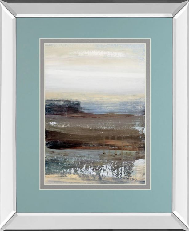 Classy Art Hint of Blue by Aerial Snow Mirror Framed Wall Art-0